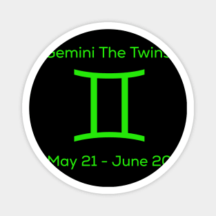 Gemini The Twins, Zodiac Magnet